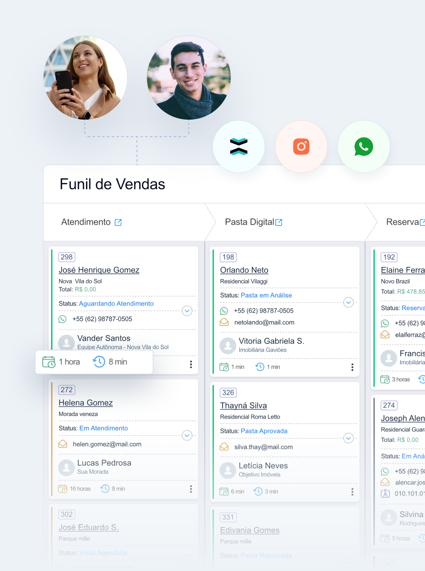 A inteligência que organiza o atendimento e transforma leads em vendas reais