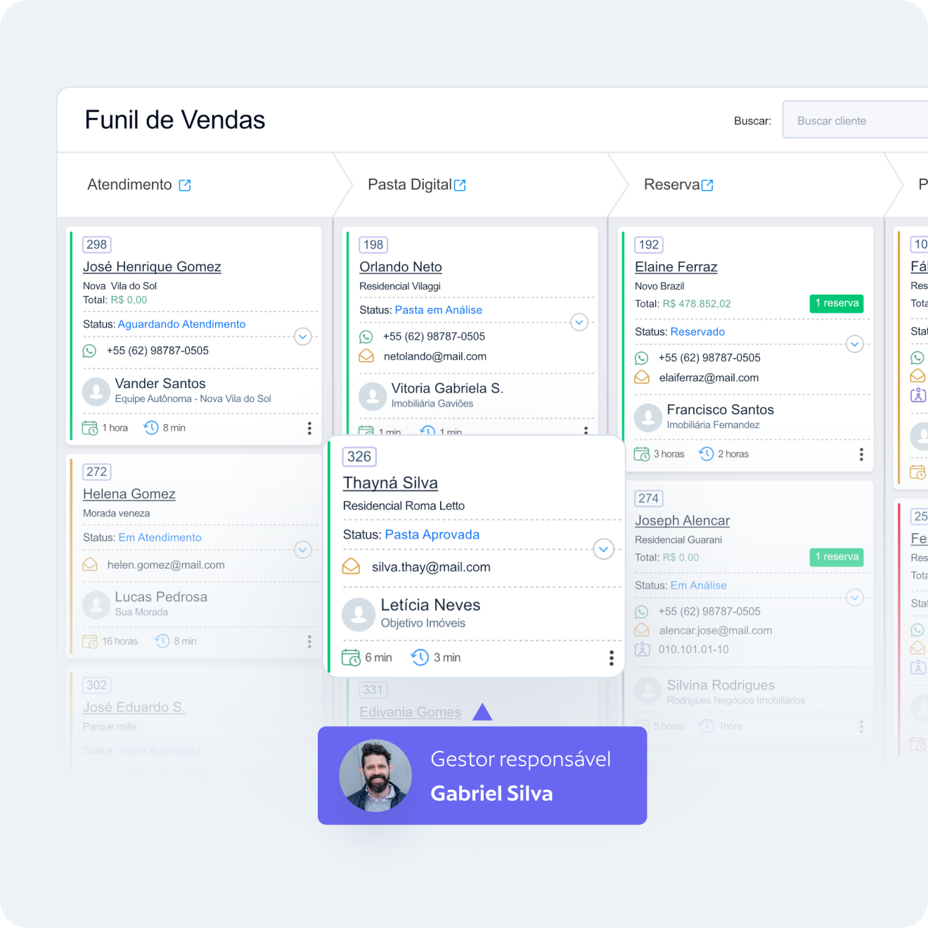 O Facilita CRM como núcleo da operação